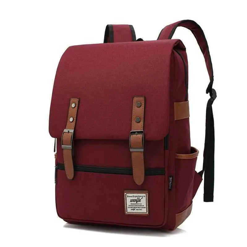 Vintage 16 zoll Laptop Rucksack Frauen Leinwand Männer leinwand Reise Freizeit Rucksäcke Retro Casual Tasche Schule Taschen Für_voghion.com