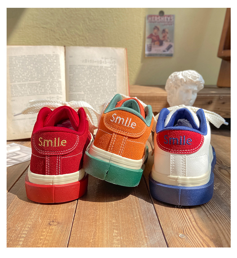 Women's Canvas Shoes Casual Round Toe Thick Sole Trainers_voghion.com