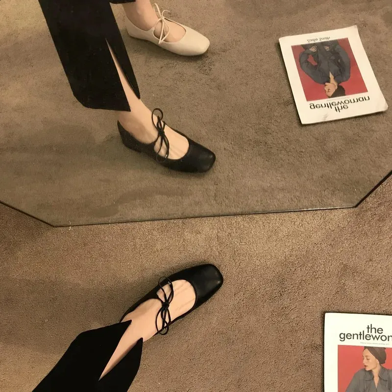 Mary Jane scarpe da ballo comode e casual con punta tonda e bordo scorrevole da donna, morbide e morbide, 240904_voghion.com