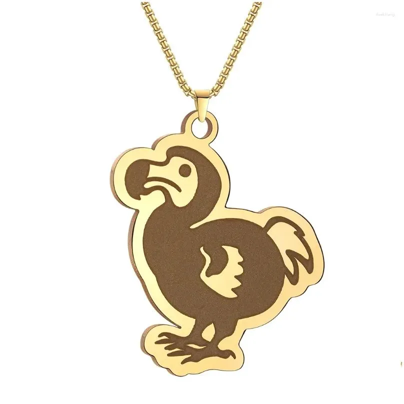 Collane con ciondolo Chengxun Collana di animali in gomma con uccello estinto per uomini e donne Gioielli semplici Consegna a domicilio per compleanno_voghion.com
