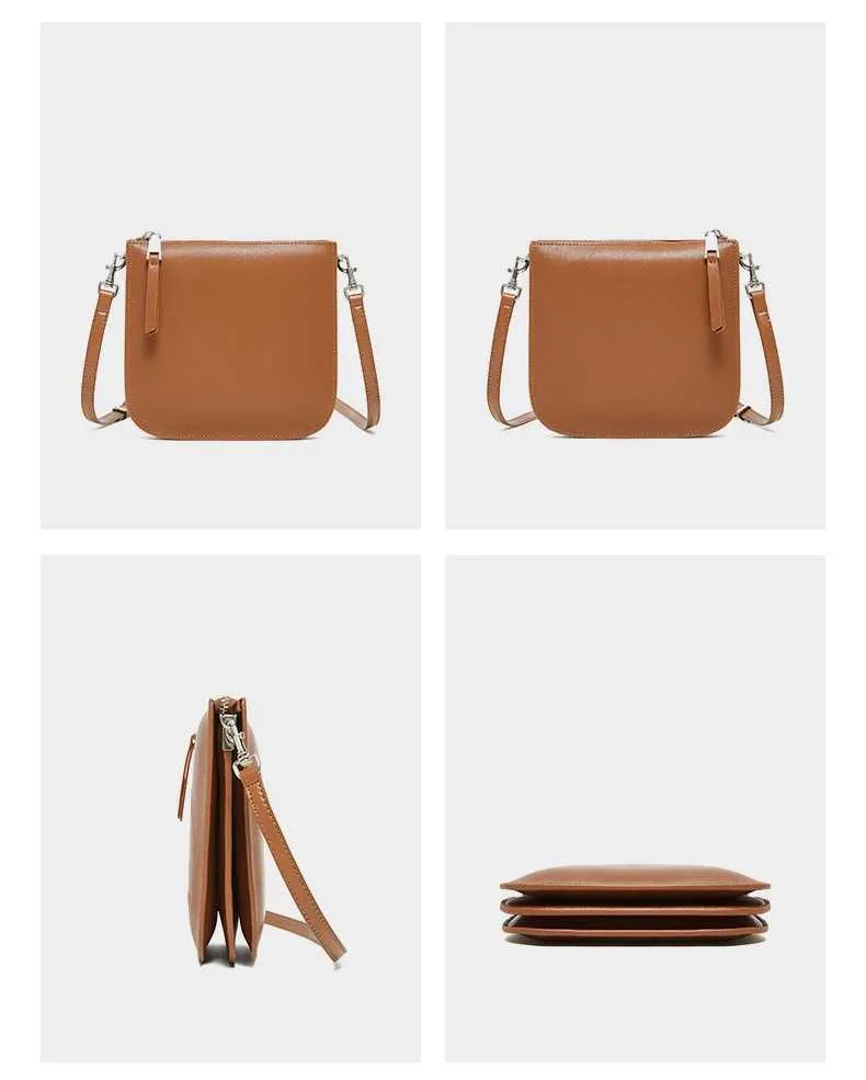 Genți mici de umăr crossbody din piele naturală Toptrends cu 3 straturi pentru femei 2025, poșete de designer Celhone pătrate_voghion.com