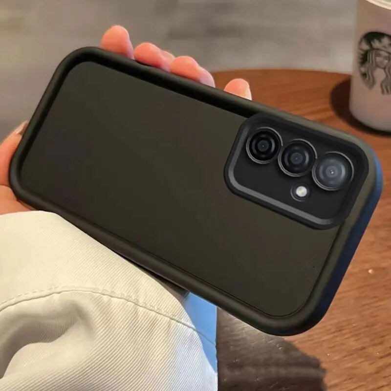 Flüssiges Silikon-Mattgehäuse für Samsung Galaxy A55 A35 A15 A25 A54 A34 A14 A24 A53 A33 A51 A52 A32 Stoßfeste Stoßstange_voghion.com