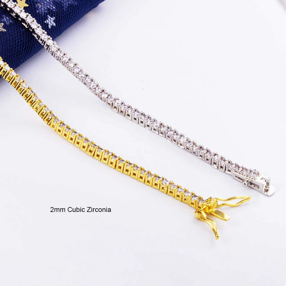 Cubic Zirconia Tennis Bracelet Gold Plated Bangle For Women_voghion.com