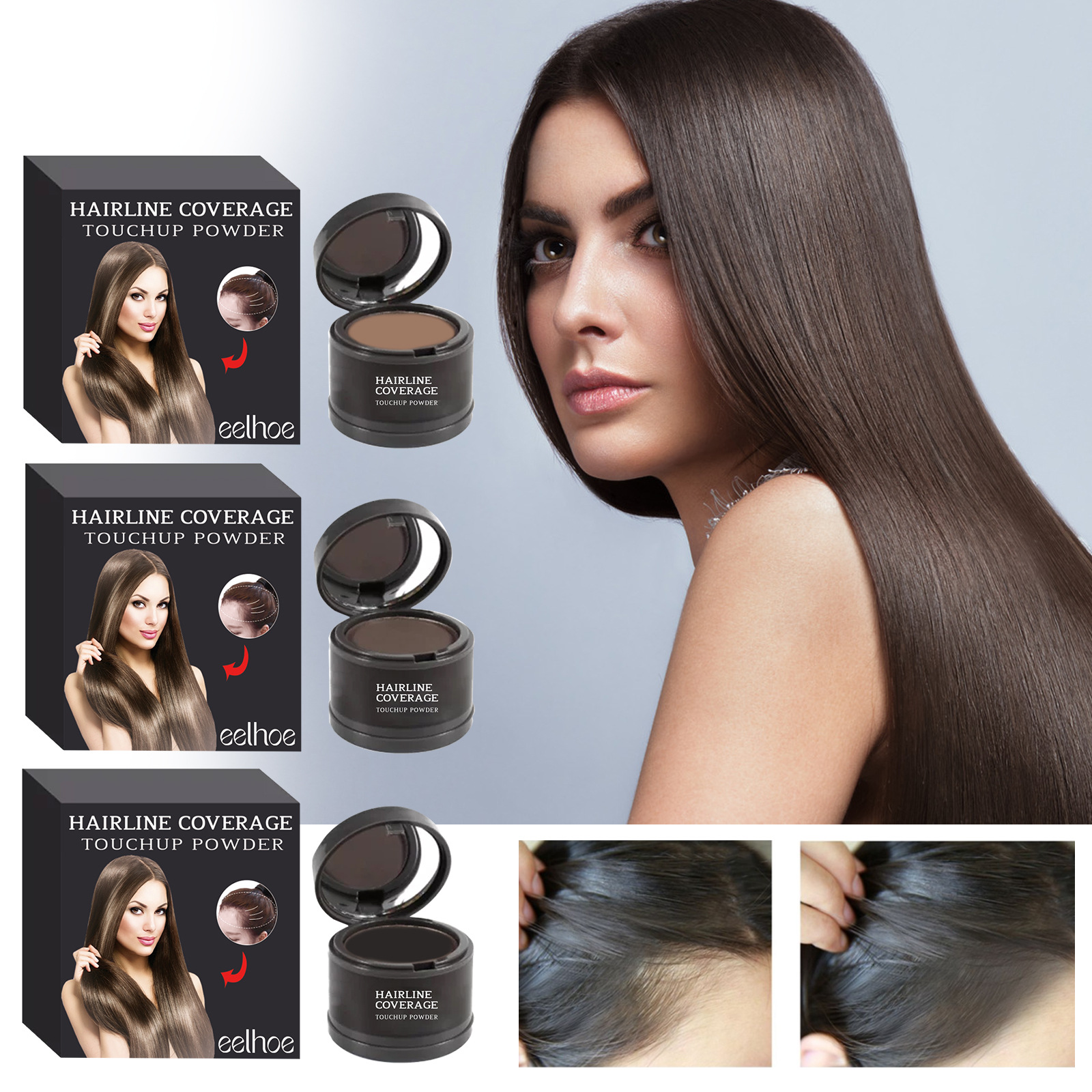 EELHOE covering toner thick portable easy to apply hairline concealer cosmetic powder_voghion.com