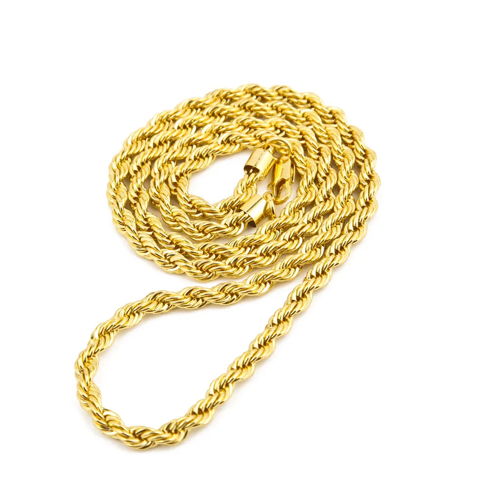 6,5 mm dicke, 75 cm lange, gedrehte Seilkette, vergoldet, schwere Hip-Hop-Halskette für Männer und Frauen_voghion.com