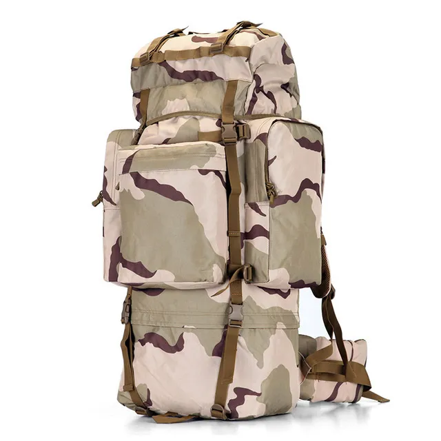 Zaino tattico militare nero da 70 litri, grande capacità, per arrampicata, da uomo, di alta qualità, da viaggio, in tessuto Oxford 900D._voghion.com