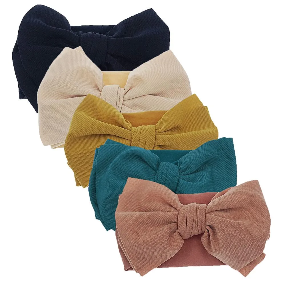 15 st/lot Baby Turban Bows Huvudomslag Söt Småbarn Foto rekvisita Huvudbonader Spädbarn Barn Håraccessoarer Rosett Pannband_voghion.com