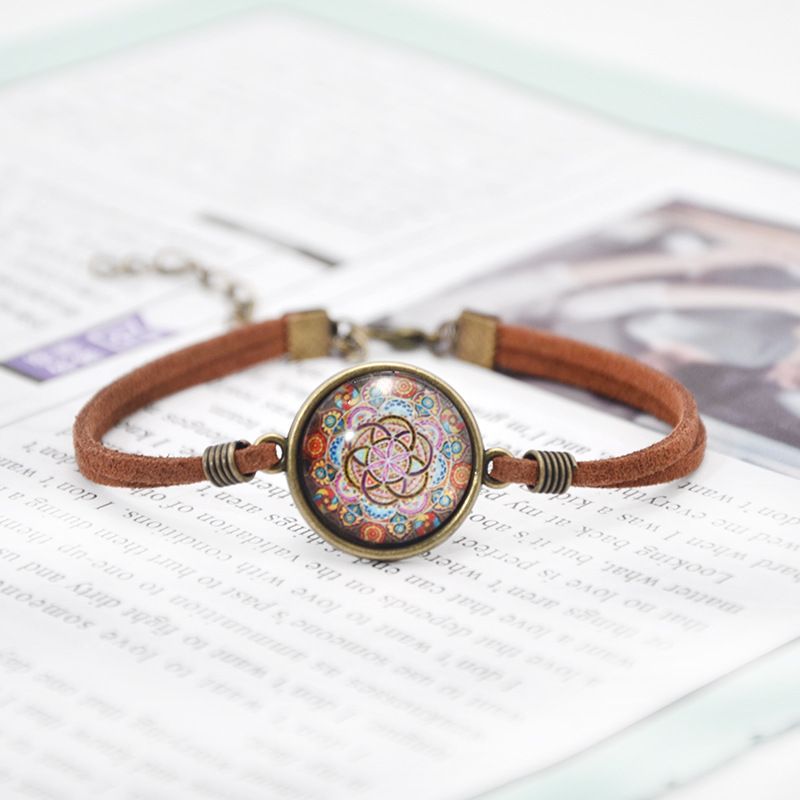 Fashion Vintage Folk Art Handmade Gem Fleece Rope Bracelet, Mandala Wer Bracelet_voghion.com