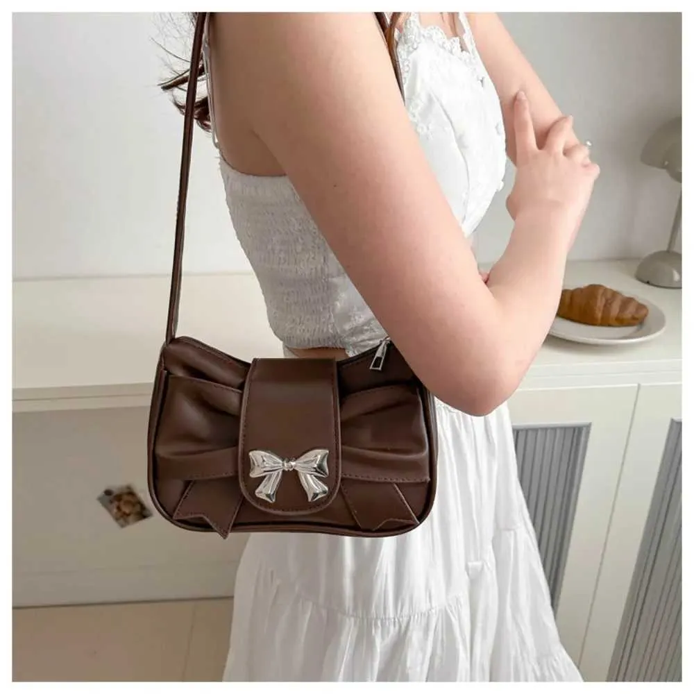 Sac à bandoulière plissé avec nœud coréen pour femme, nouveau sac à main printemps-été 2024, Handba241024_voghion.com