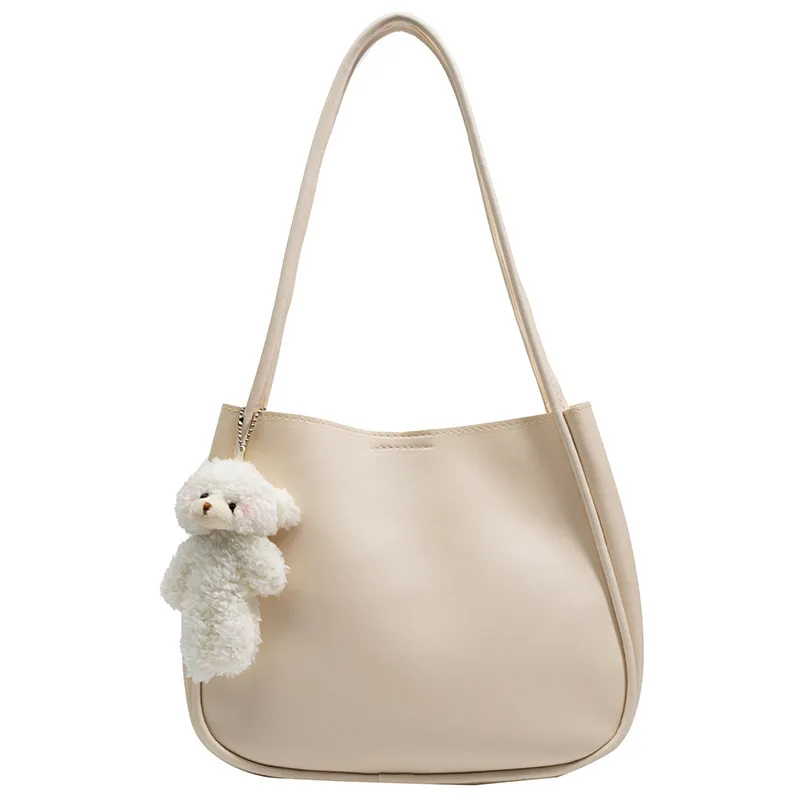 Summer PU Leather Women Underarm Totes Pure Color Casual Small Top-Handle Bags Handbags Purse Ladies Shoulder Bag_voghion.com