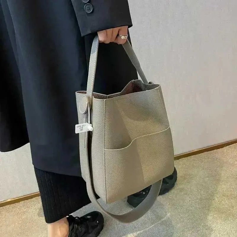 Borsa a secchiello da donna, tracolla piccola in pelle, tendenza stilista femminile, 2024, portafoglio e borsa a mano Y241121_voghion.com