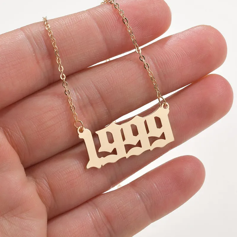 Collane con ciondolo personalizzano l'anno numero per le donne regalo di compleanno personalizzato 1989 2000 da a 2022_voghion.com