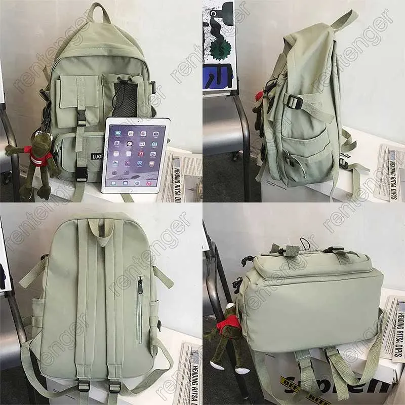 Sac à dos à poches multiples pour hommes, sac de styliste en toile avec boucle, sacs à dos d'ordinateur portable pour adolescents, sacs d'école pour étudiants_voghion.com