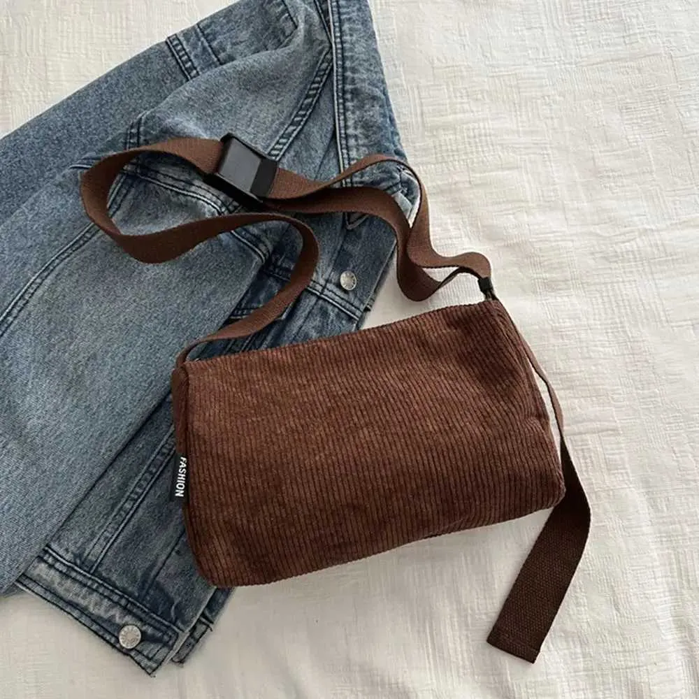 Genți de mână pentru femei, genți de umăr din catifea reiată, culoare solidă, tip messenger, tip crossbody, genți de mână pentru machiaj și ruj, C241216_voghion.com