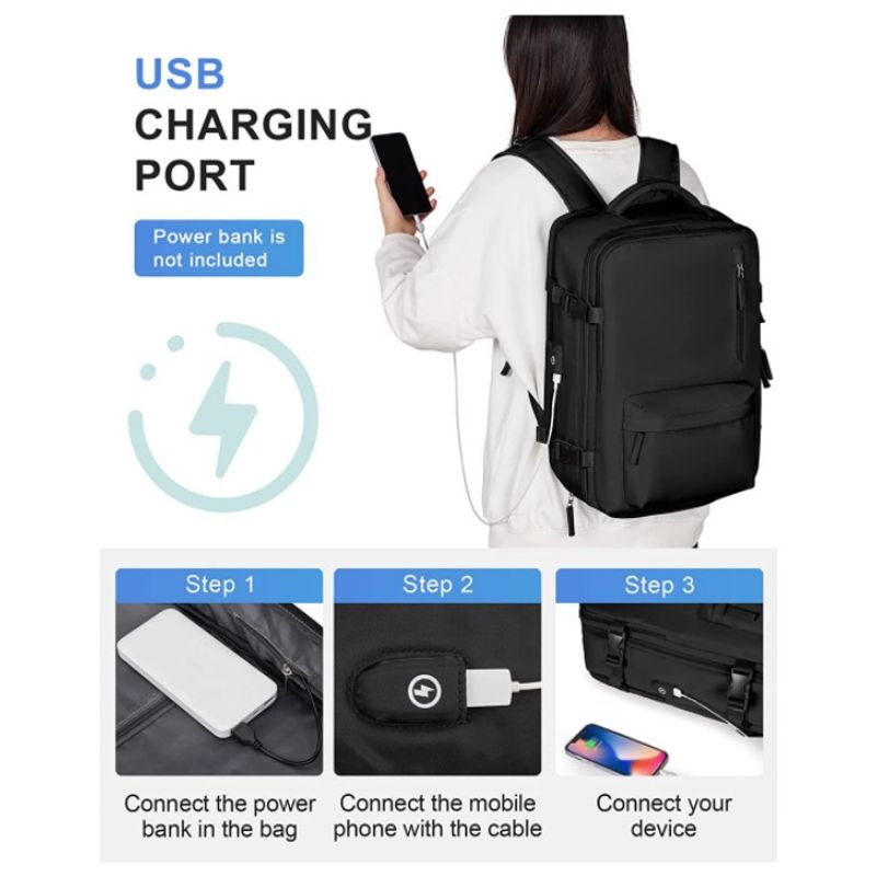 Neuer über USB aufladbarer tragbarer Rucksack mit hoher Kapazität, multifunktionaler Rucksack, Studentenrucksack,_voghion.com