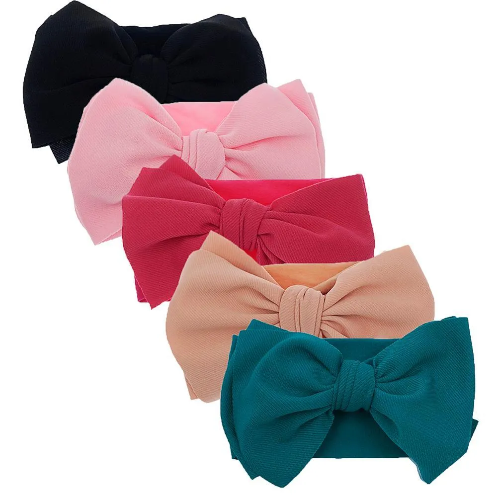 15 Pcs/Lot Baby Turban Bows Headwraps Cute Toddler Photo Props Headwear Infant Kids Hair Accessories Bow Headband_voghion.com