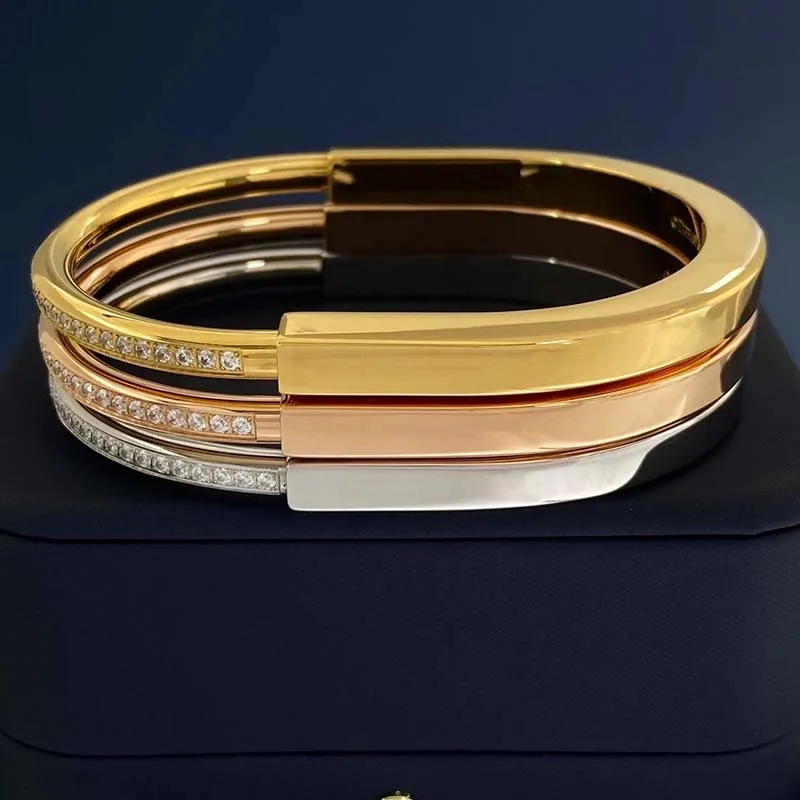 Bracelet for women Lock sier rose bracelets diamond brand jewelry woman bracelet designer men gold bangle jewlry_voghion.com