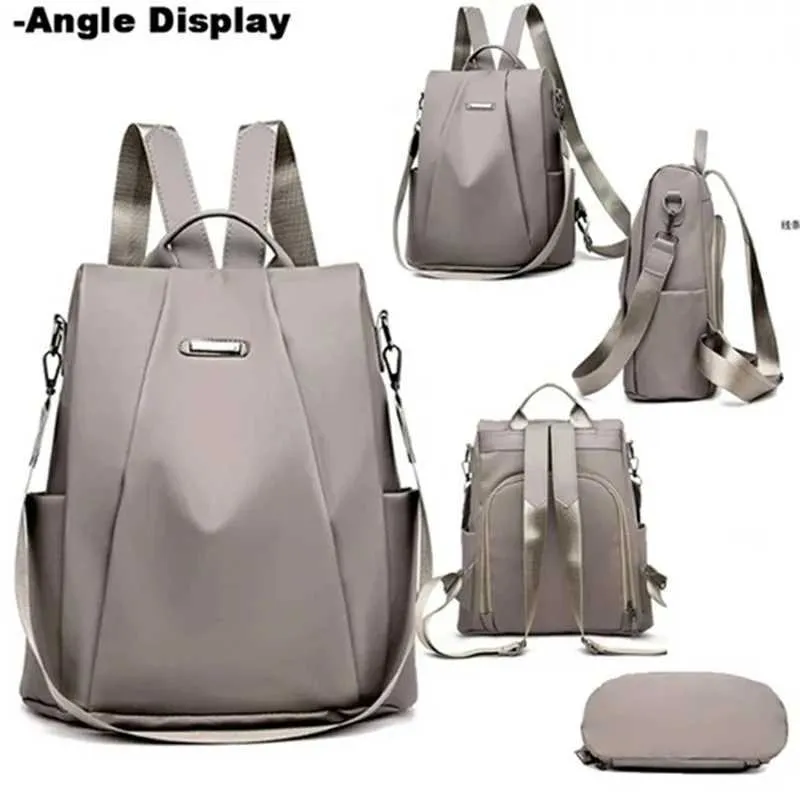 Fashion Waterproof Backpack Large Capacity Shoulder Bag Women_voghion.com