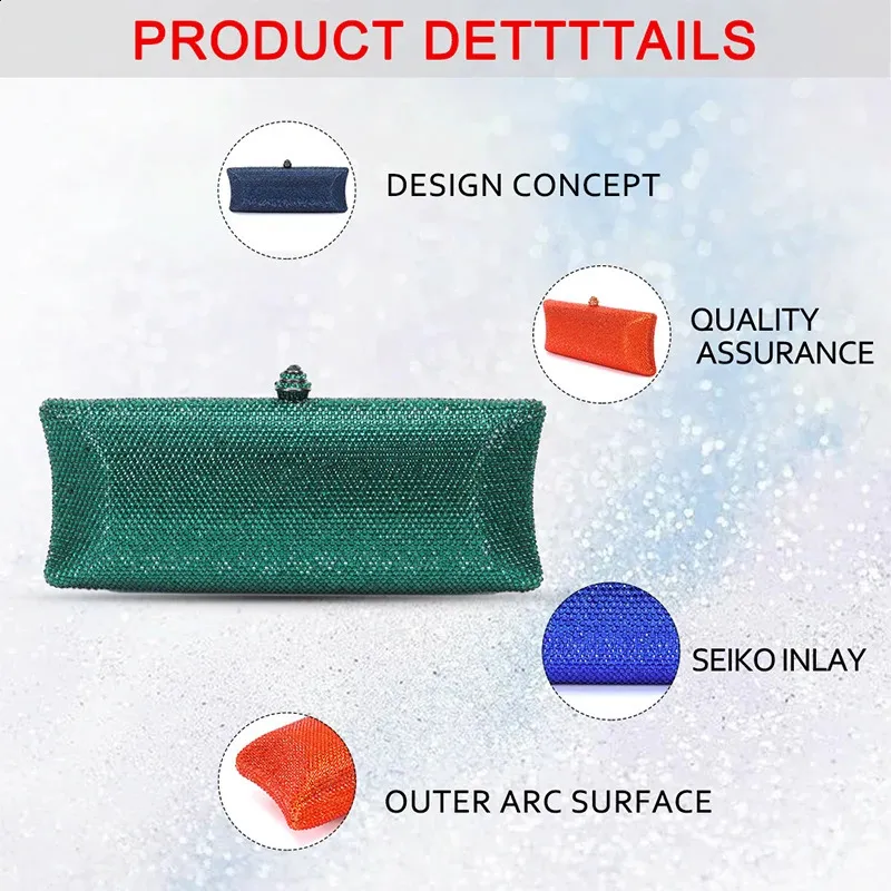 Dernier sac de soirée en bandoulière pour femme, portefeuille de mariage, pochette de soirée, pierre cristal, Rhie Dia, 240819_voghion.com