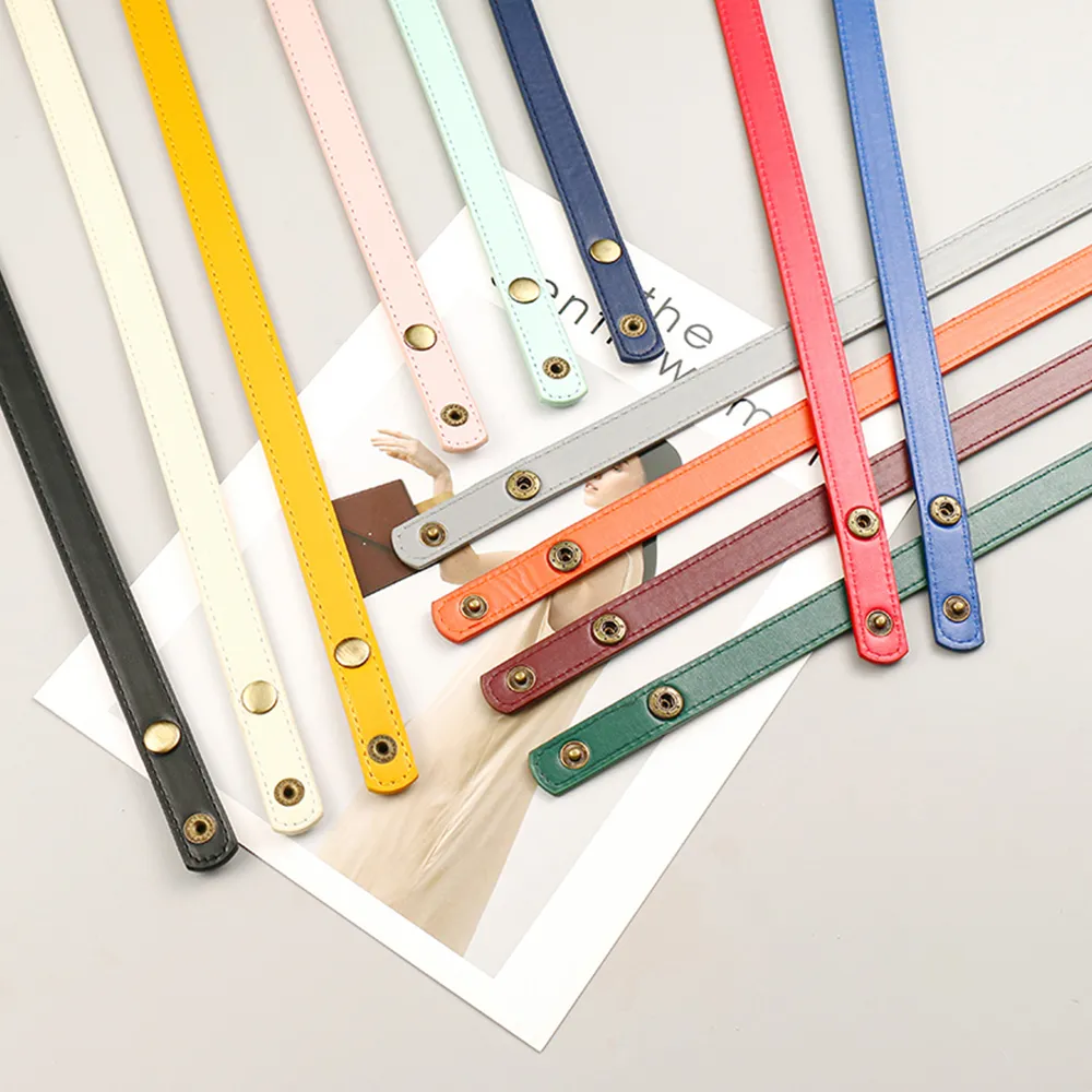 2pcs Detachable PU Leather 60cm Shoulder Bag Belt DIY Replacement Accessories 1.8cm Wide Handbag Band Handle Snap Strap_voghion.com