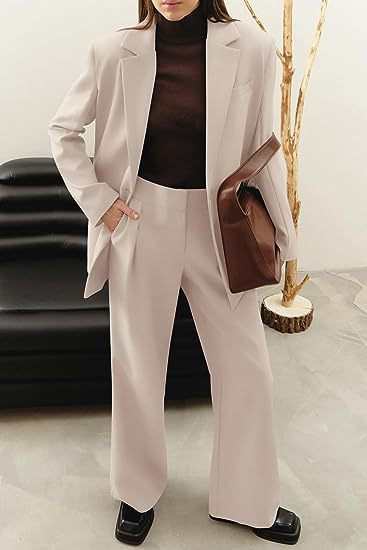 Professional Pant Suit For Women Elegant Office Trouser Set_voghion.com