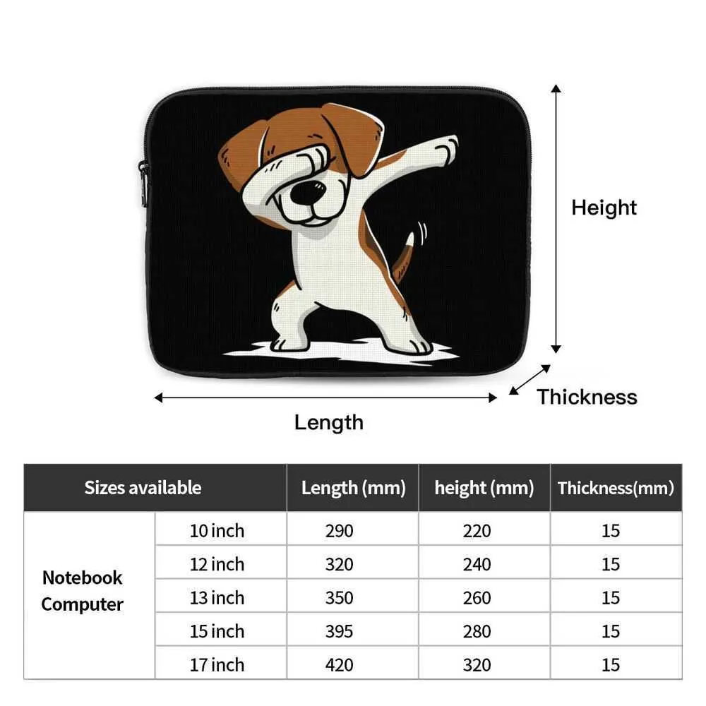 Geantă pentru laptop Dabbing Funny Beagle Dog, 10, 12, 13, 15, 17 inch, pentru notebook, tabletă, rezistentă la șocuri, Ba241011_voghion.com