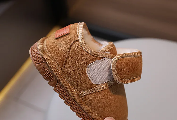Zapatos de invierno para bebé, de felpa, cálidos y abrigados, antideslizantes, de moda, tallas 15-19, 2024_voghion.com