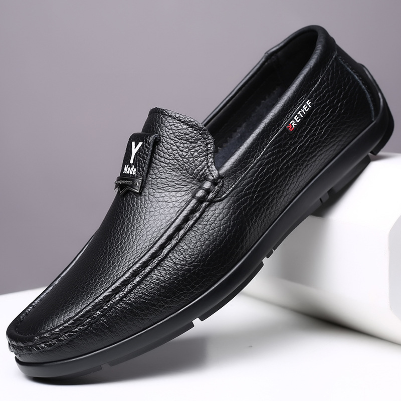 Herren Halbschuhe Lederschuhe für Herren Freizeitschuhe Mokassins Atmungsaktive Sneakers Herren Fahrschuhe Komfort Flats_voghion.com