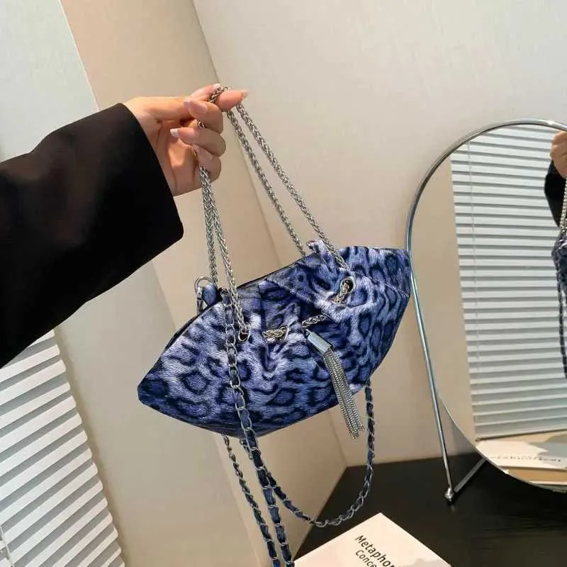 Borsa a tracolla a catena versatile per le donne, borsa a tracolla dal design speciale, borsa casual con motivo leopardato, borsa a mano elegante per ragazze_voghion.com