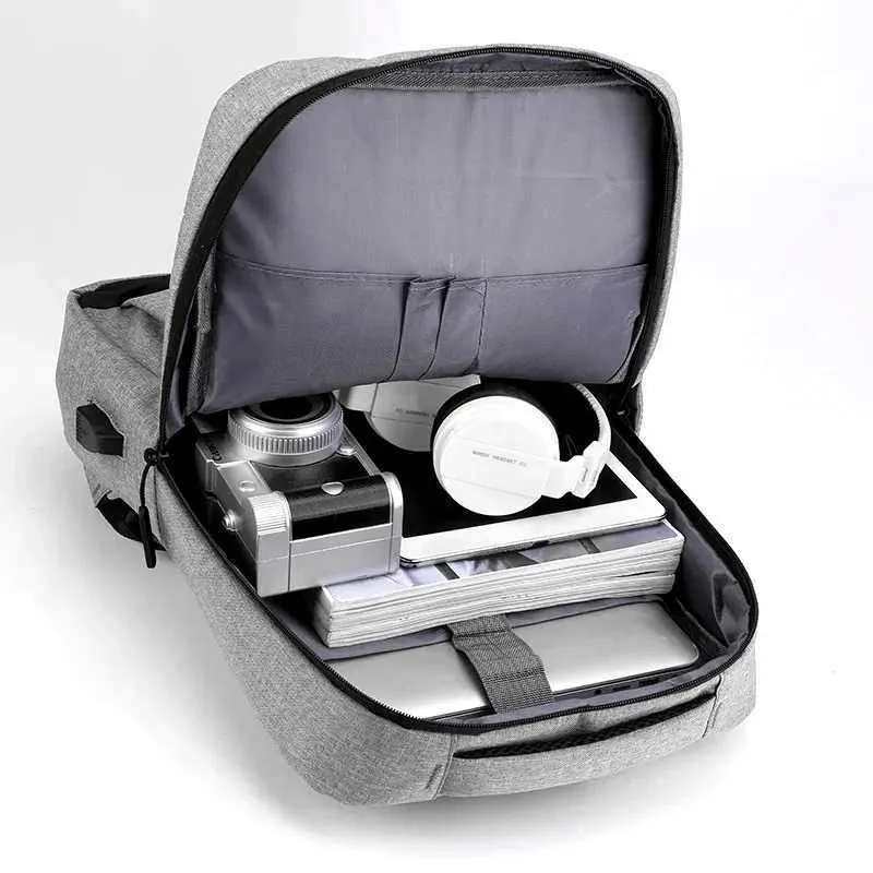 Rucsac pentru laptop de afaceri, capacitate mare, multifuncțional, cu încărcare USB, impermeabil, cu film, geantă de umăr casual pentru laptop_voghion.com
