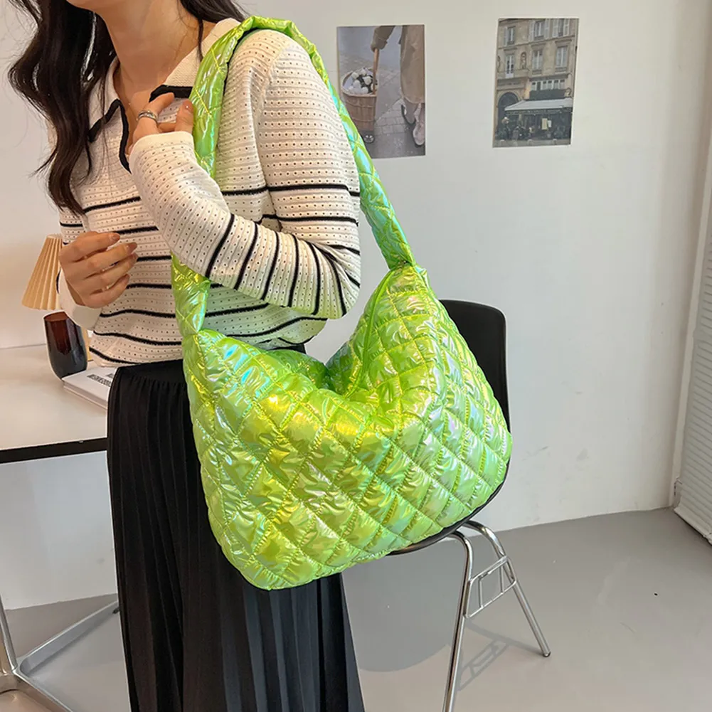 Borse a tracolla da donna autunno inverno, tote, grandi capacità, imbottite in cotone, borse da donna, borse da viaggio multicolori_voghion.com