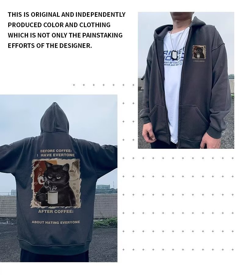 Neue Winterjacke mit Reißverschluss und Cartoon-Muster für Herren_voghion.com