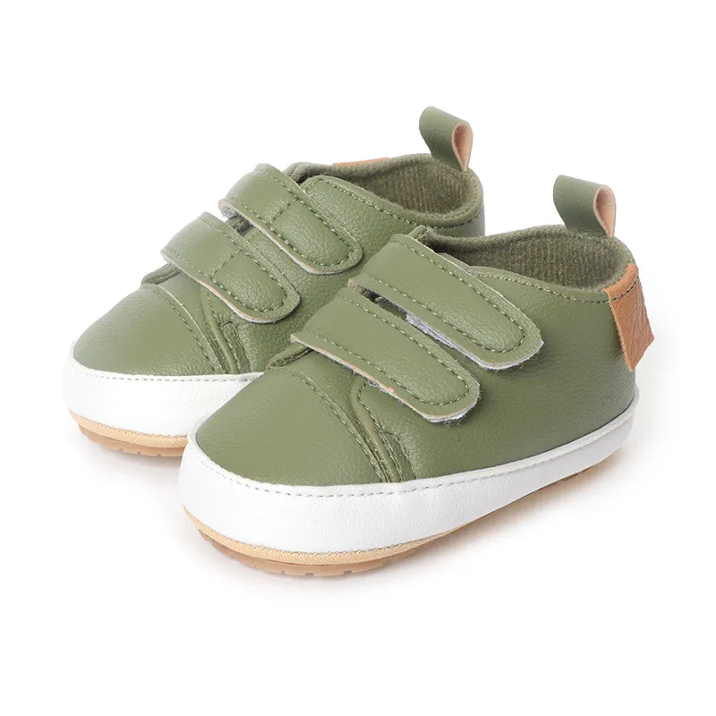 Cutefeet Baby Jungen Mädchen rutschfeste Gummisohle High Top PU Leder Sneakers Säuglings Lauflernschuhe Kleinkind Krippe Schuhe_voghion.com