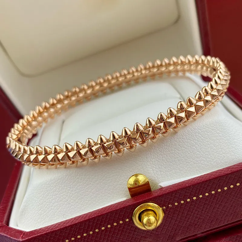 Link, Chain Selling European Women's Jewelry Rivet Rose Gold Bracelet Fashion Party_voghion.com