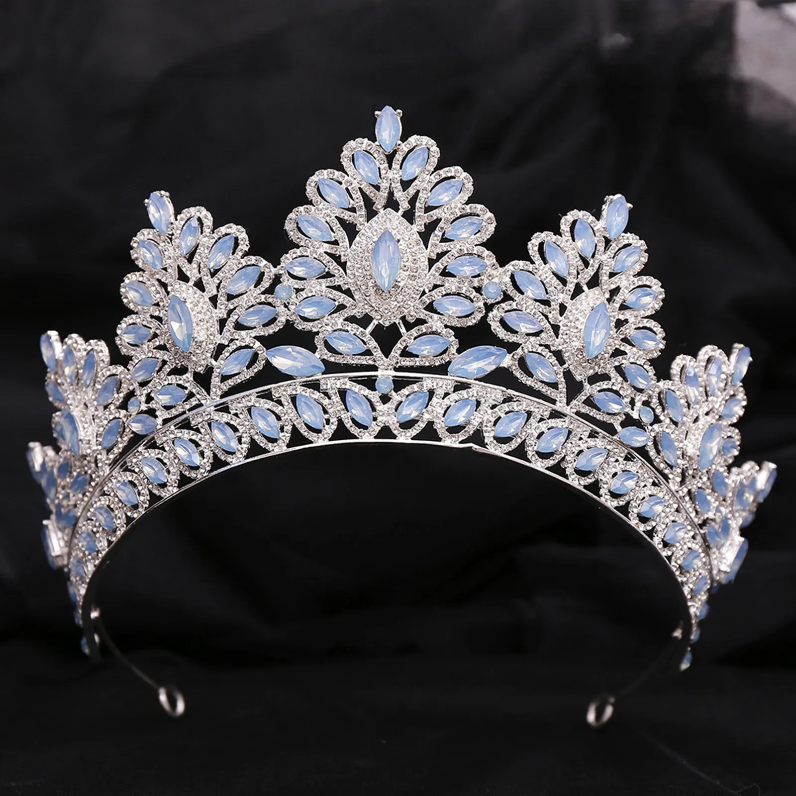 Gioielli Grandi diademi di cristallo barocco Corona nuziale per spose Accessori per capelli da donna Copricapi Principessa Concorso couronne_voghion.com
