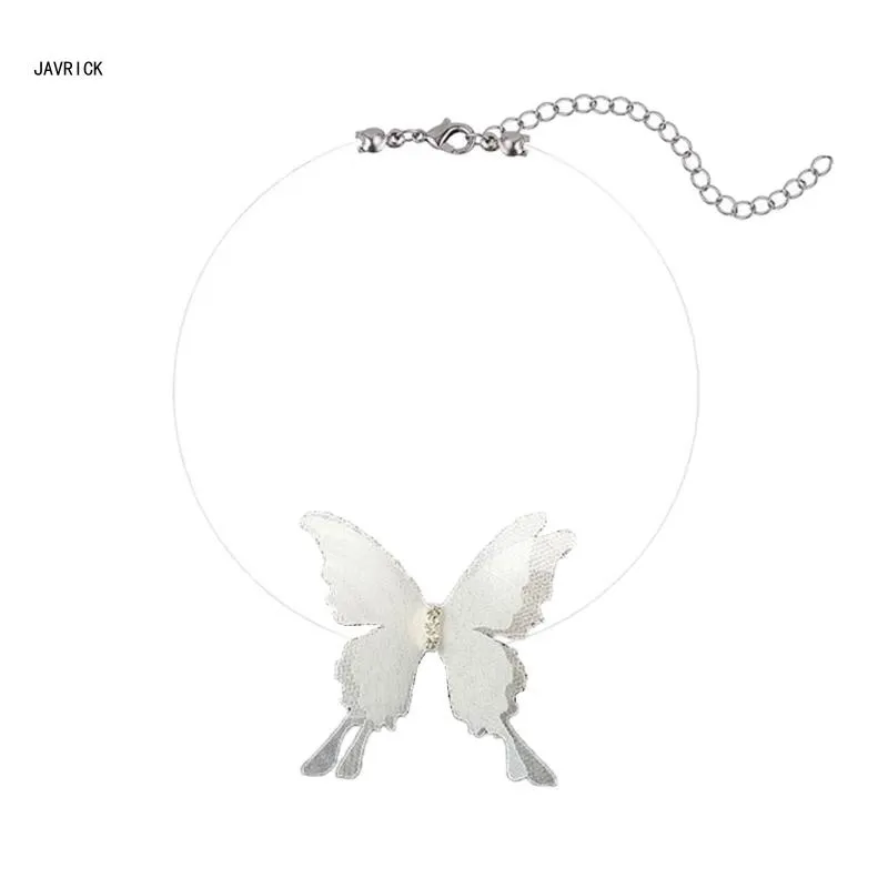 Collane con ciondolo Comodo Choker Pesce Linea Blocco Collare Collana Farfalla Ciondolo Catena Clavicola D0LC_voghion.com