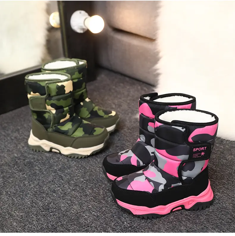 Winter Children's Fleece Thickened And Warm Outdoor Sports And Leisure High-top Snow Boots_voghion.com