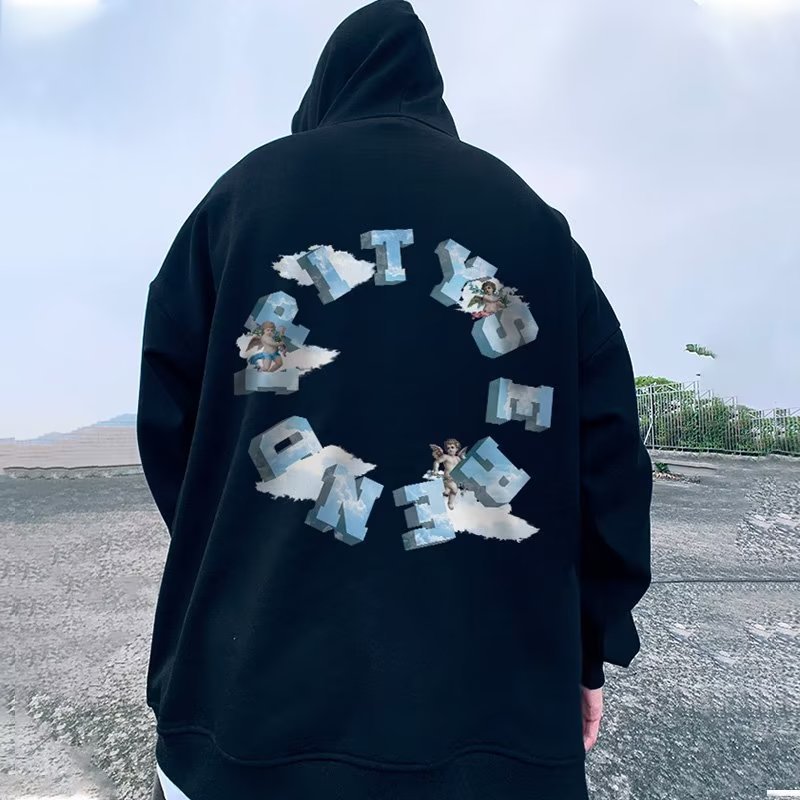 Dünne, lockere Strickjacke der Trendmarke, molliger Trend mit zusätzlichem Fett, Kapuzenpullover in Übergröße für Frühling und Herbst für Männer_voghion.com