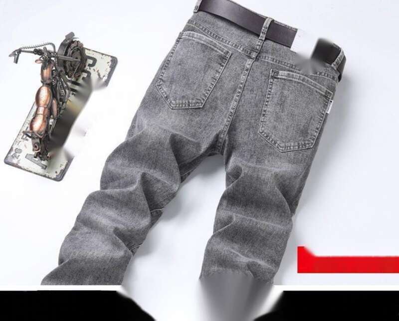 Nuova versione coreana con pantaloni da uomo in peluche, jeans spessi, vestibilità slim, sobri, lussuosi, larghi, casual, elastici, invernali_voghion.com