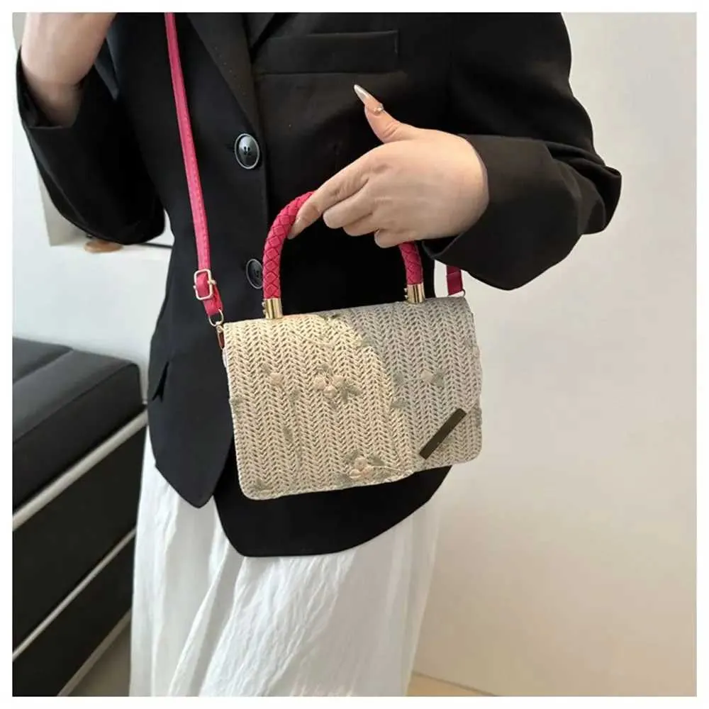 Borsa a tracolla in paglia boho per donna estate spiaggia mare_voghion.com