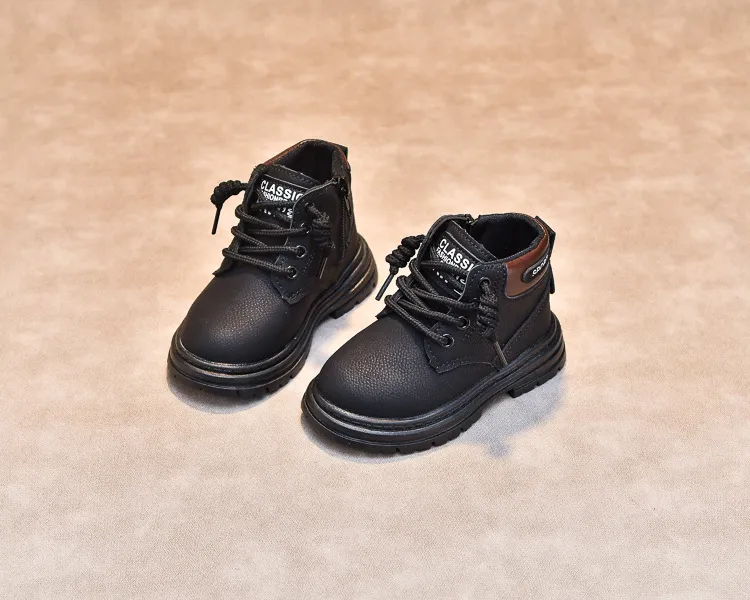 Child Shoes Short Ankle Snow Kid Boy Girl Fashion Soft PU Leather Warm Cutefeet Toddlers Children Boots Size 21 - 30_voghion.com