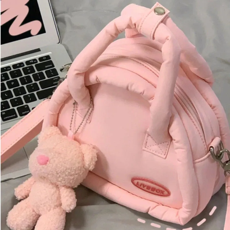 Xiuya Süße, niedliche Handtaschen für Damen, flauschig, weiche Wolken, lässige Umhängetasche im Haruku-Stil, Sommermode, Umhängetasche 240919_voghion.com