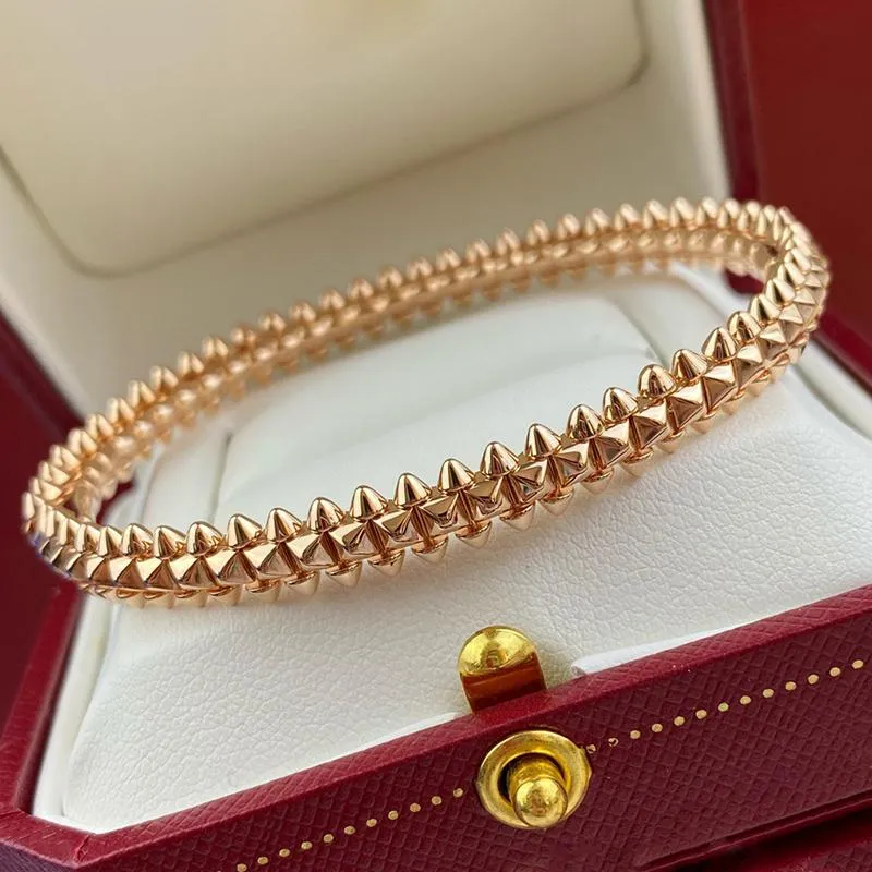 Link, Chain Selling European Women's Jewelry Rivet Rose Gold Bracelet Fashion Party_voghion.com