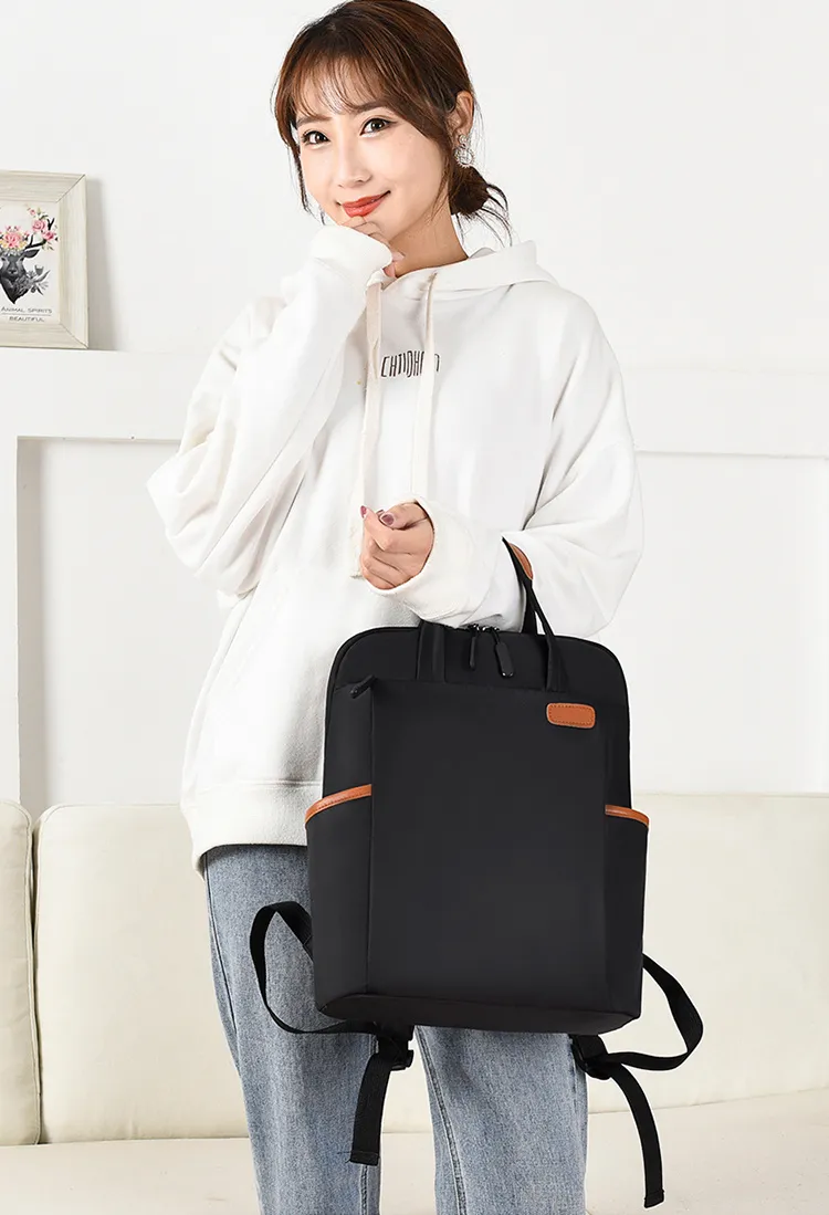 Woman Backpack Fashion Oxford College Student School Backpacks 13 14 Inch Laptop Bag Waterproof Business Travel Rucksack_voghion.com