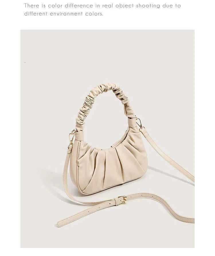 New Pleated Tote Soft Leather Clouds Dumpg Underarm Bags Summer Shoulder Crossbody Bag_voghion.com