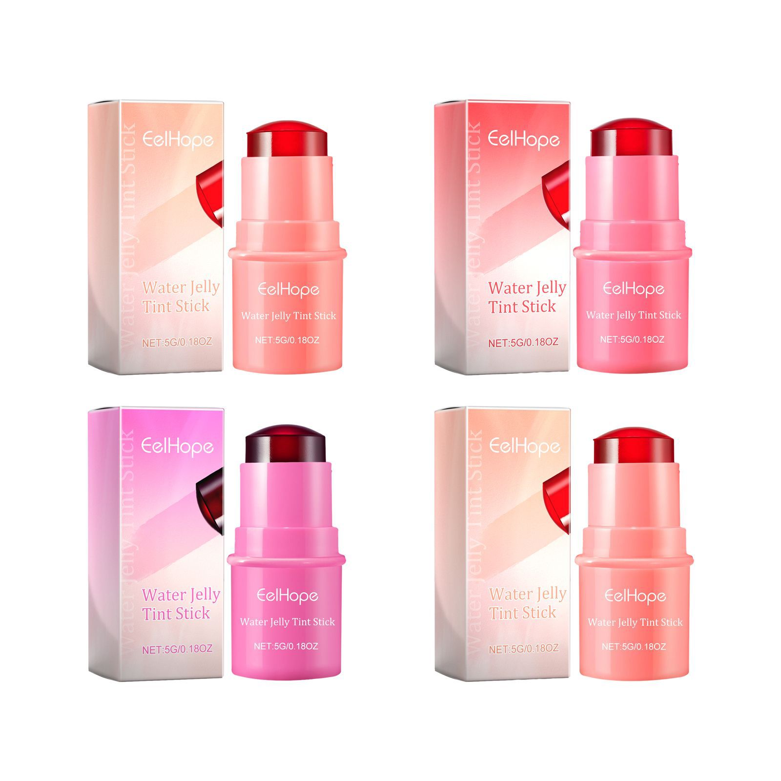 EELHOPE Stick Puder Rouge Aufhellung natürliche dauerhafte matte feuchtigkeitsspendende Lippenfarbe Make-up-Kombination_voghion.com