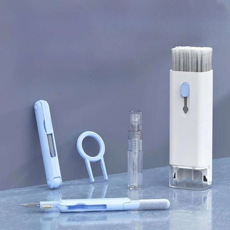 Set di spazzole per tastiera per computer multifunzione Seven In One, dispositivo per la pulizia e la rimozione della polvere degli auricolari Bluetooth, con_voghion.com