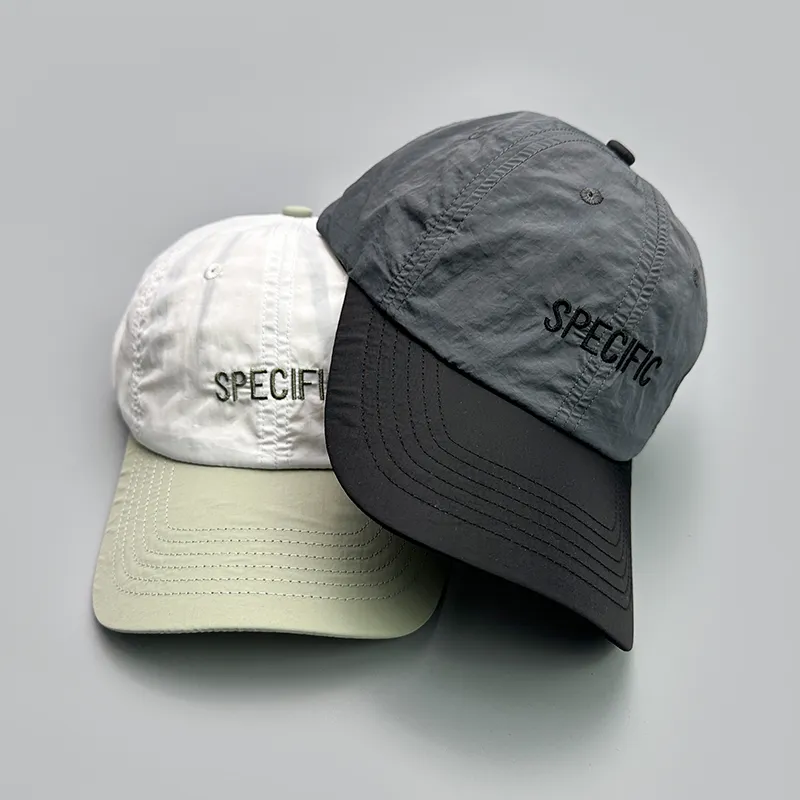 Ball Caps Japanese Quick Drying Letter Embroidery Color Block Baseball Hat Men Women Breathable Travel Sunshade_voghion.com