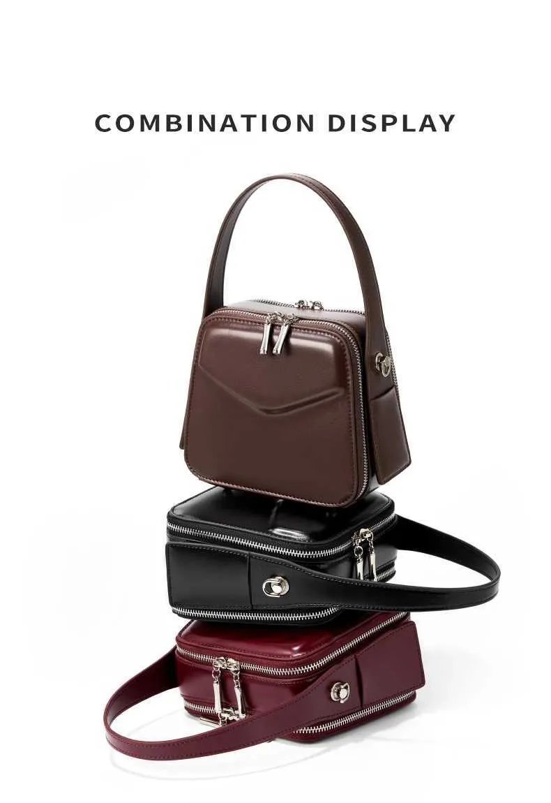 Burminsa Chic Véritable Cuir Petit Fourre-Tout Sacs À Main Pour Femmes Nouveau 2025 Designer Box Sacs À Main Dames Bandoulière Bandoulière_voghion.com