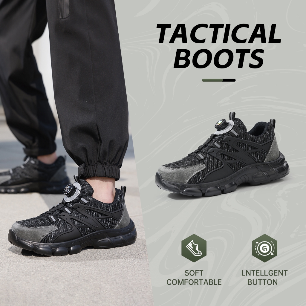 GUYISA Safety Shoes, Steel Toe Anti-smashing, Comfortable Rubber And Plastic Soles 5026 CN38-46_voghion.com